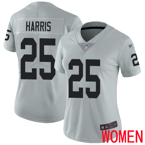Oakland Raiders Limited Silver Women Erik Harris Jersey NFL Football 25 Inverted Legend Jersey